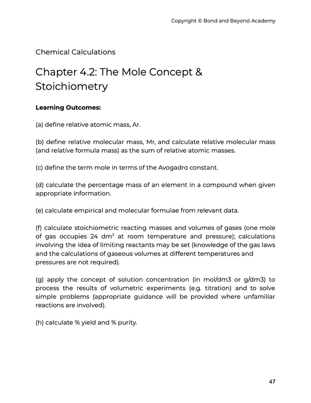 O Levels Pure Chemistry Complete Guidebook (Latest 2024 Syllabus)